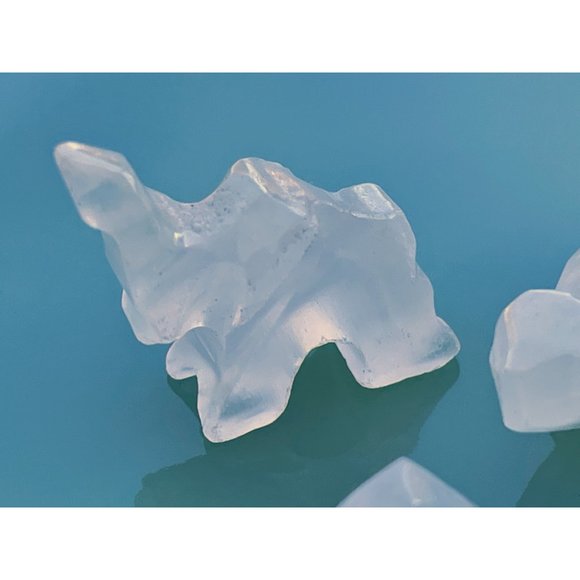 Vintage lot 5 Miniature Carved quartz Animals Turtle, Alligator, duck, elephant, - Picture 4 of 9